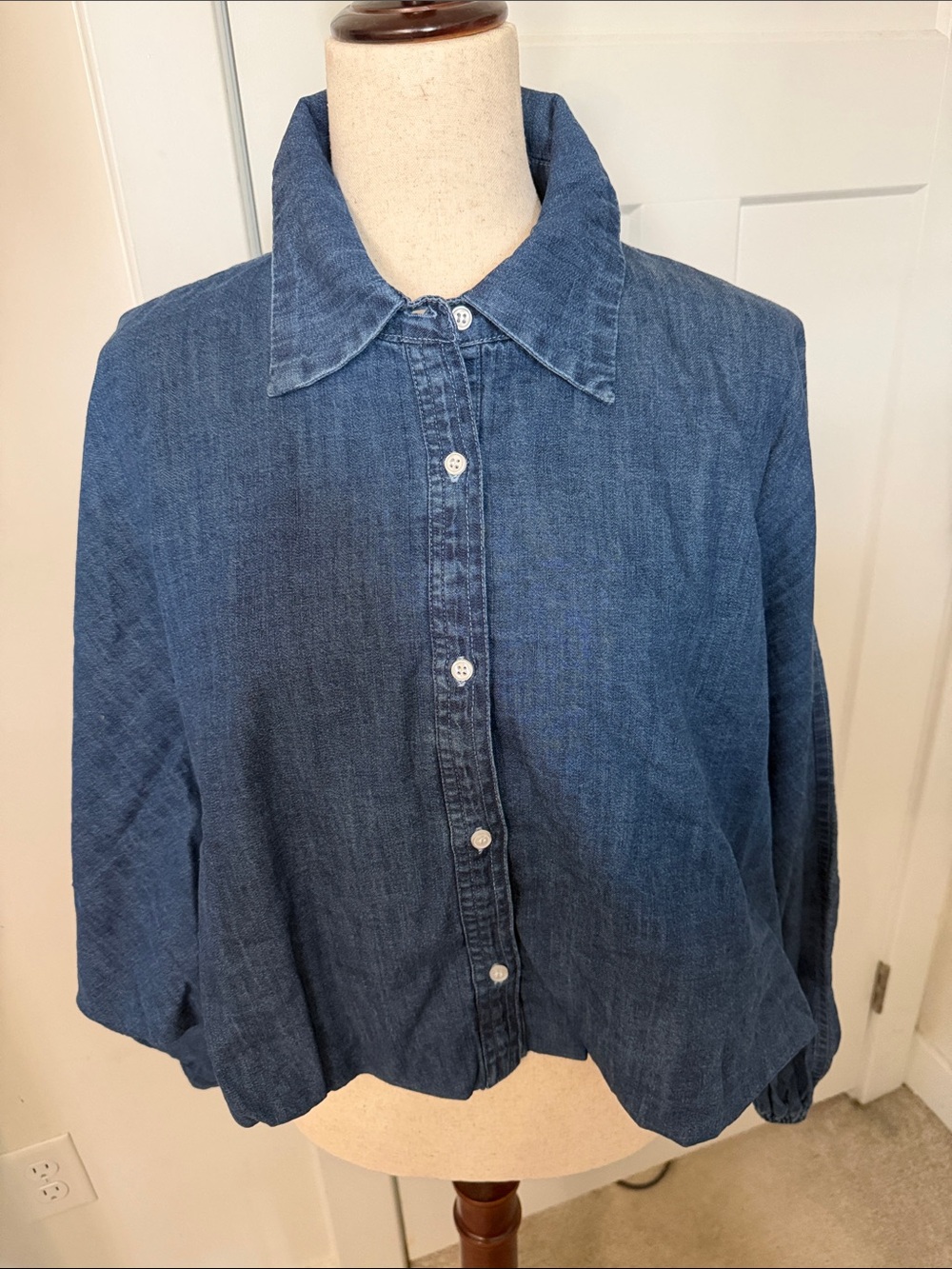 Women's Denim Button-Front Shirt - Blue